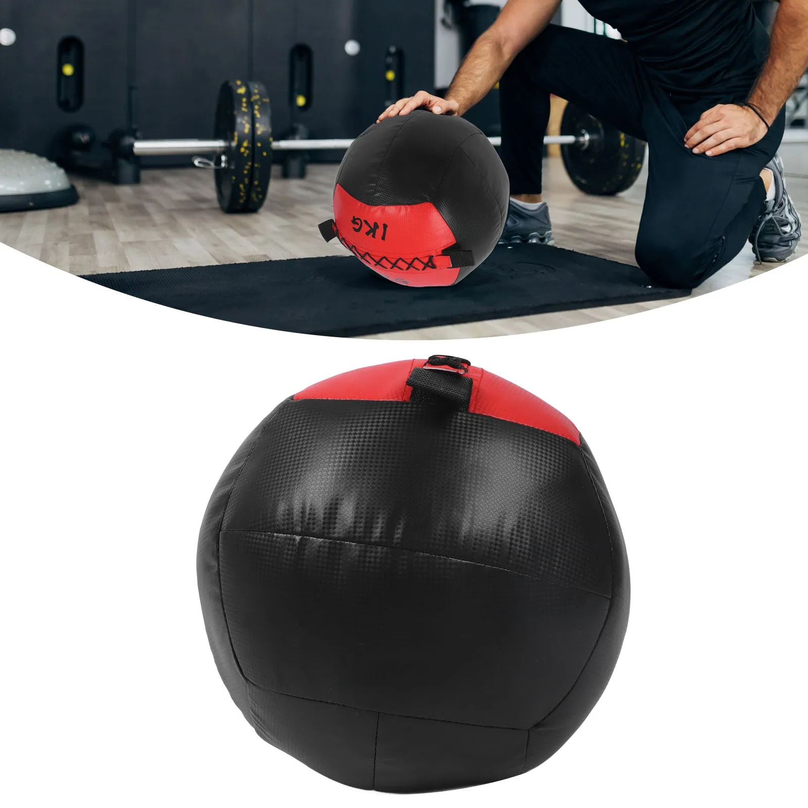 Premium Adjustable Medicine Wall Ball – Empty 2-12kg Core Training Ball for CrossFit, Gym, Strength, and Balance Exercises, Ideal for Throwing and Bouncing Workouts, Fillable with Sand or Fabrics
