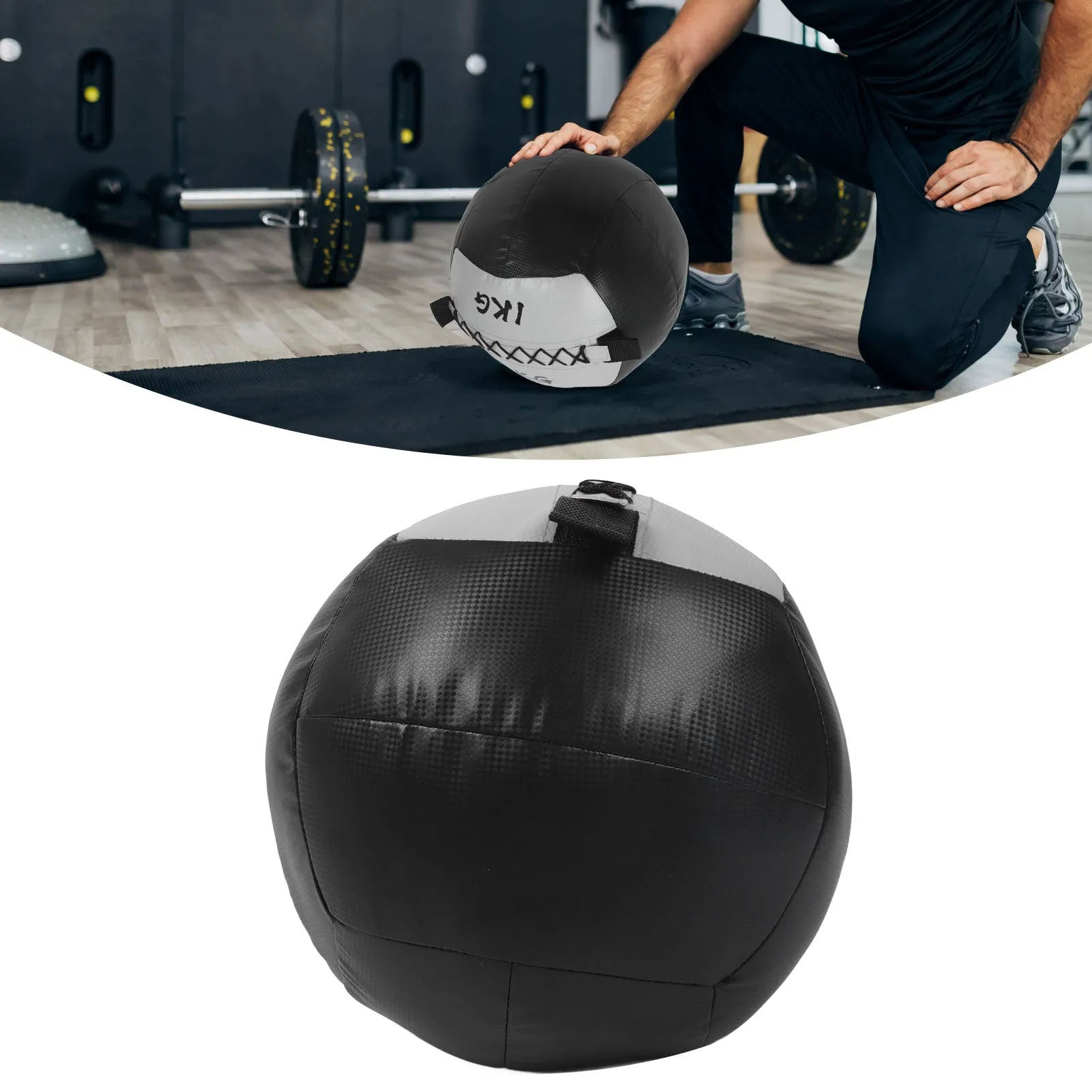 Premium Adjustable Medicine Wall Ball – Empty 2-12kg Core Training Ball for CrossFit, Gym, Strength, and Balance Exercises, Ideal for Throwing and Bouncing Workouts, Fillable with Sand or Fabrics