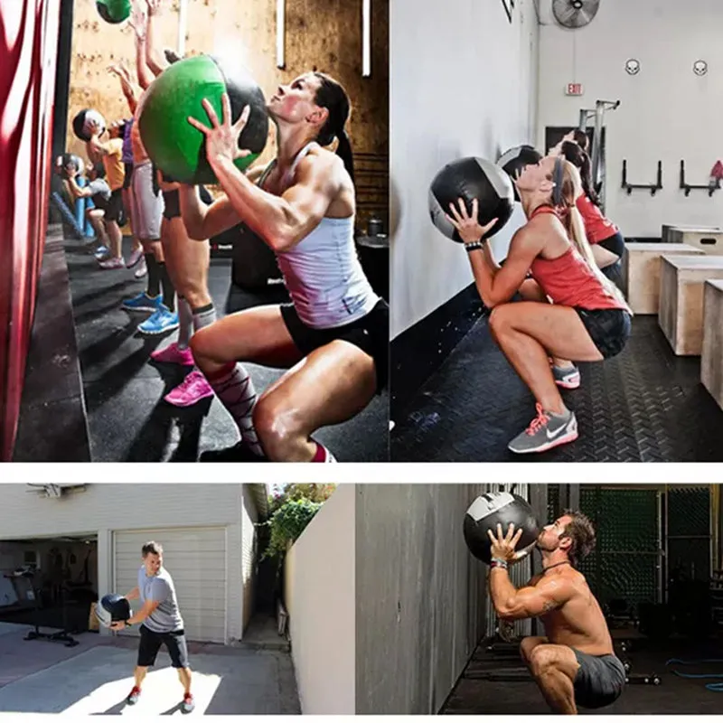 Premium Adjustable Medicine Wall Ball – Empty 2-12kg Core Training Ball for CrossFit, Gym, Strength, and Balance Exercises, Ideal for Throwing and Bouncing Workouts, Fillable with Sand or Fabrics