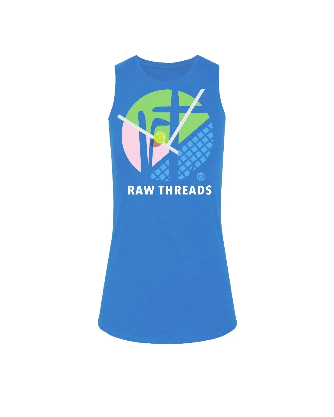 Raw Threads Logo Tri-Color Pickleball Court