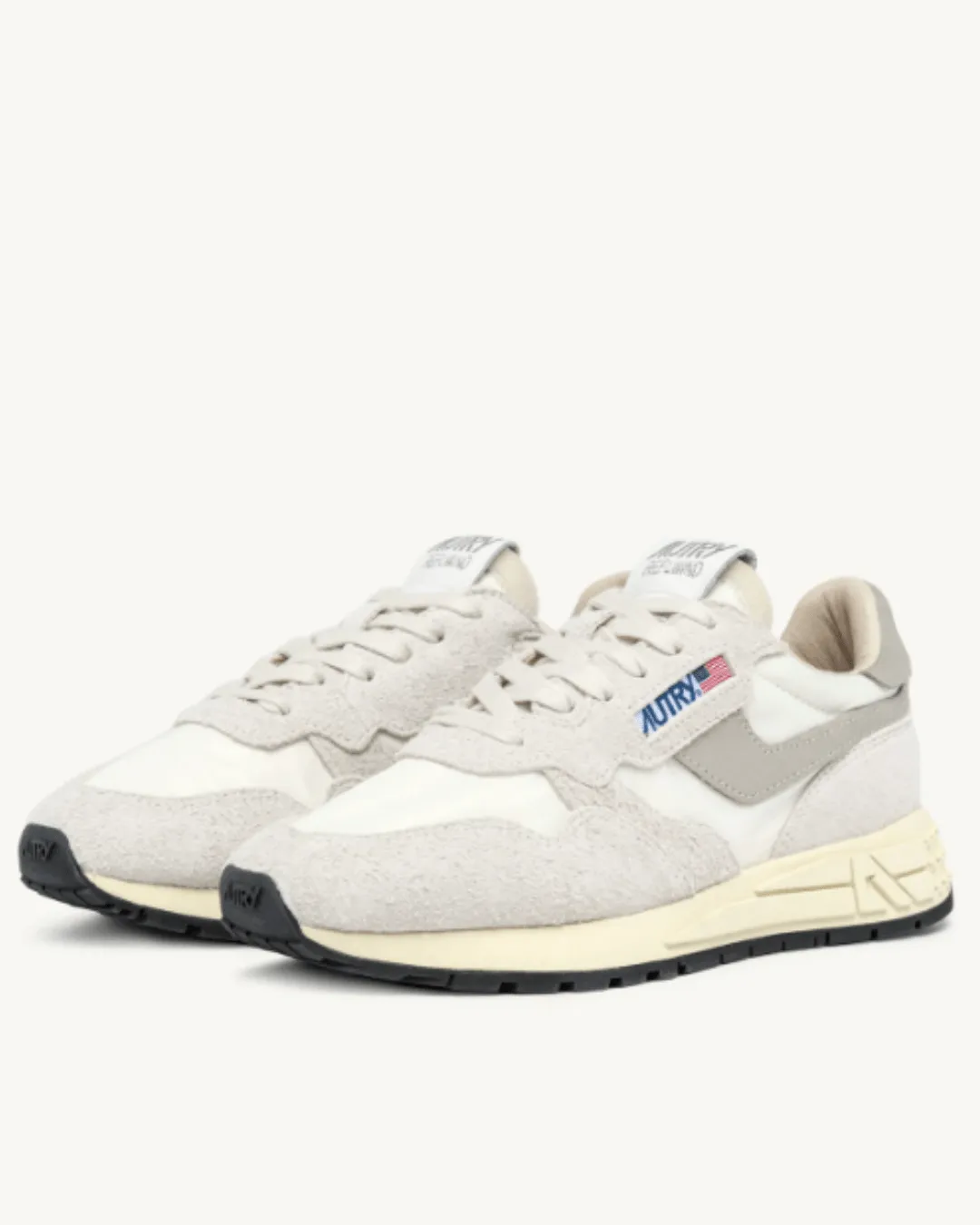 REELWIND LOW SNEAKERS IN NYLON AND SUEDE COLOR WHITE