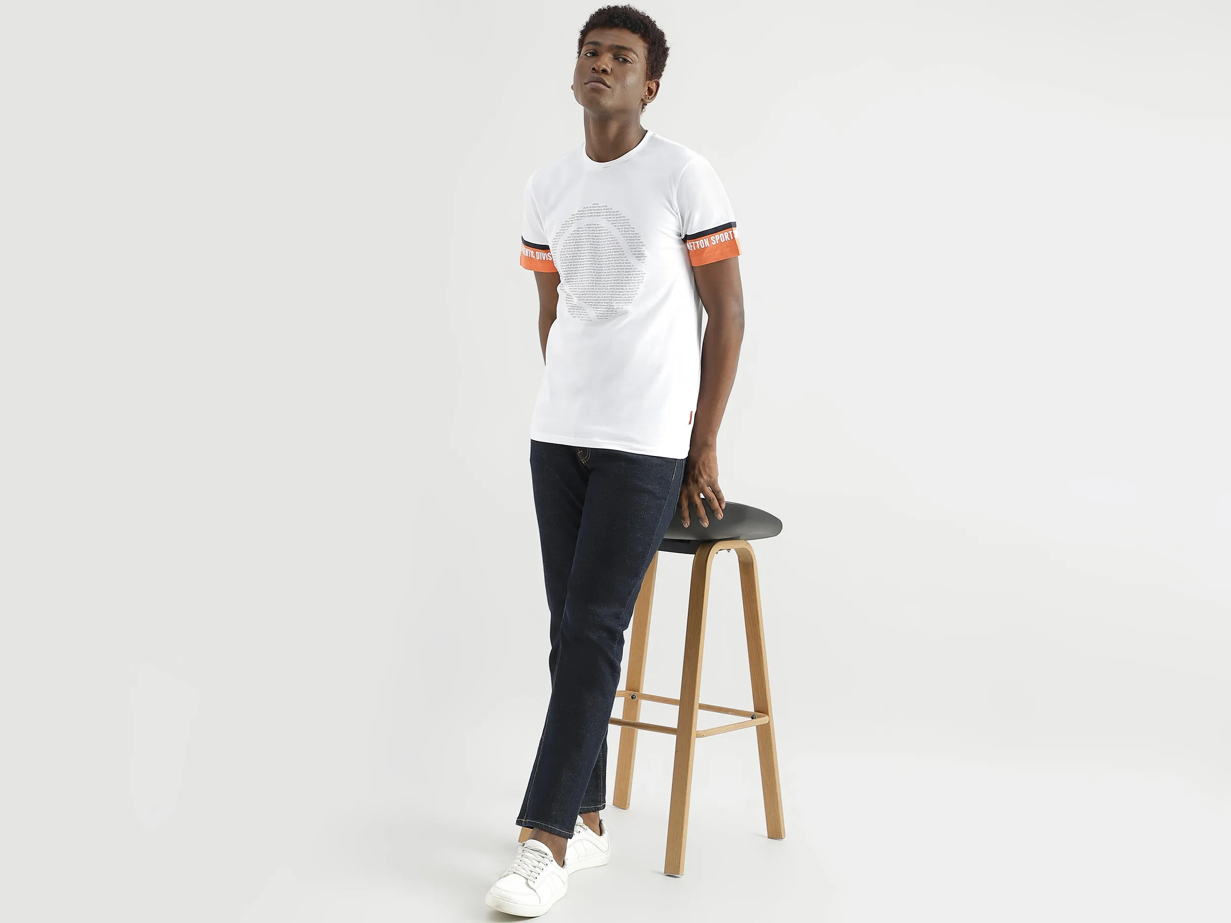 Regular-Fit Round Neck Solid T-Shirt