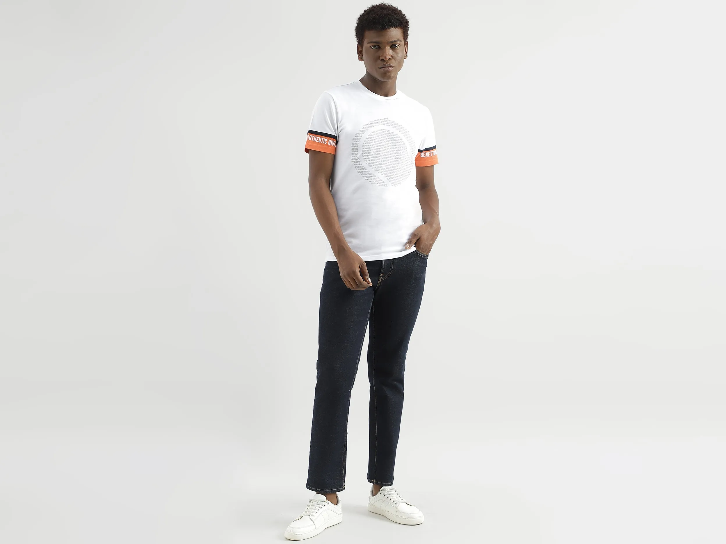 Regular-Fit Round Neck Solid T-Shirt