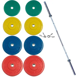 Rubber Training Bumper Plate   Bar Sets (Color)