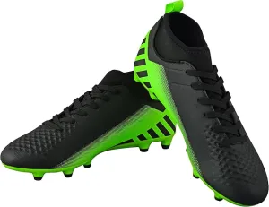 Santos Junior FG Mid Cut Soccer Shoes - Black/Green