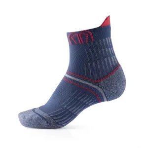 Sidas Run Anatomic Comfort Blue & Pink Ankle Running Socks