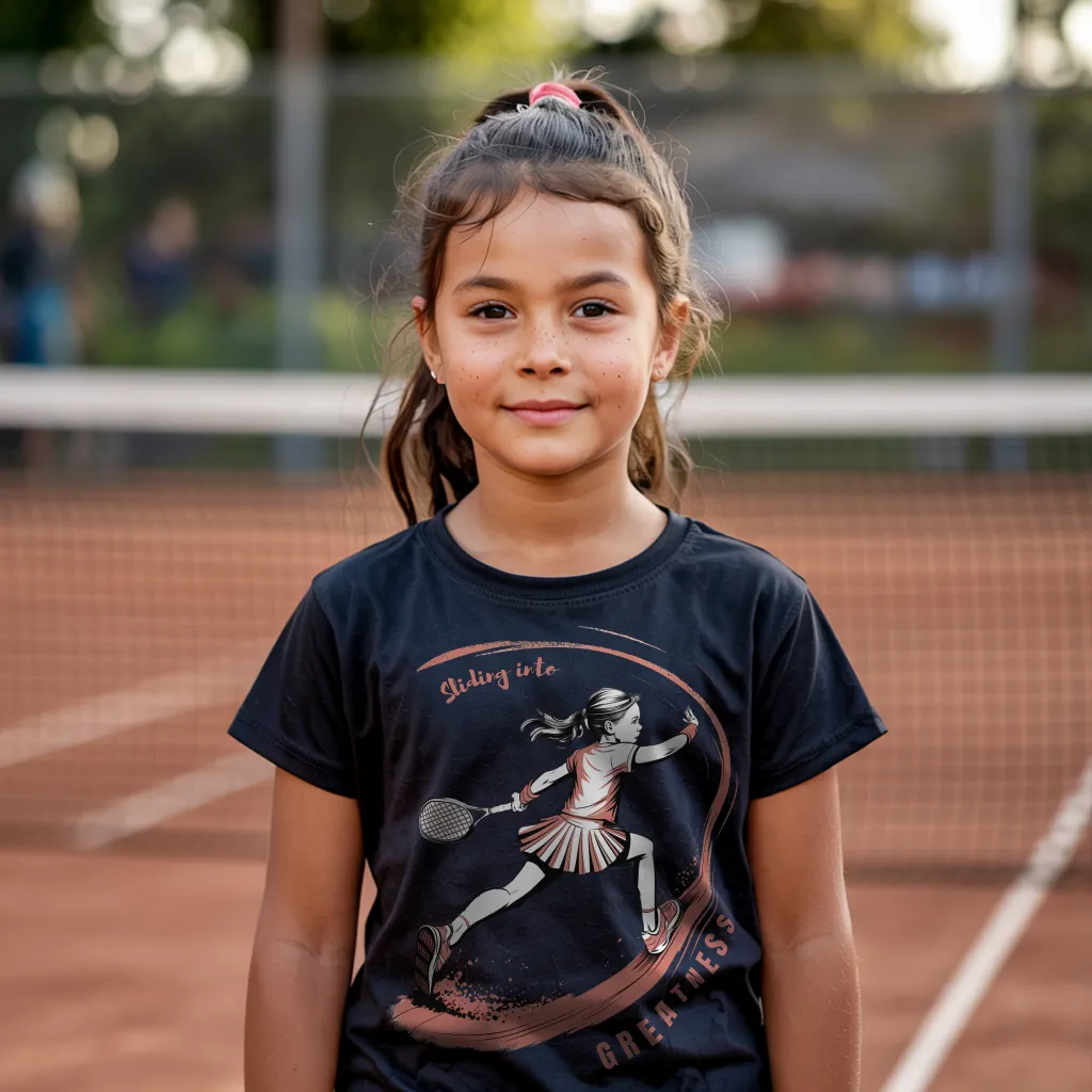 Sliding into Greatness Clay Tennis T-Shirt - Toddler