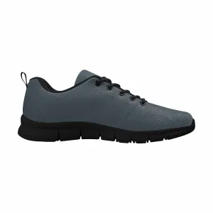 Sneakers for Men - Charcoal Black - Canvas Mesh Athletic Running Shoes by inQue.Style