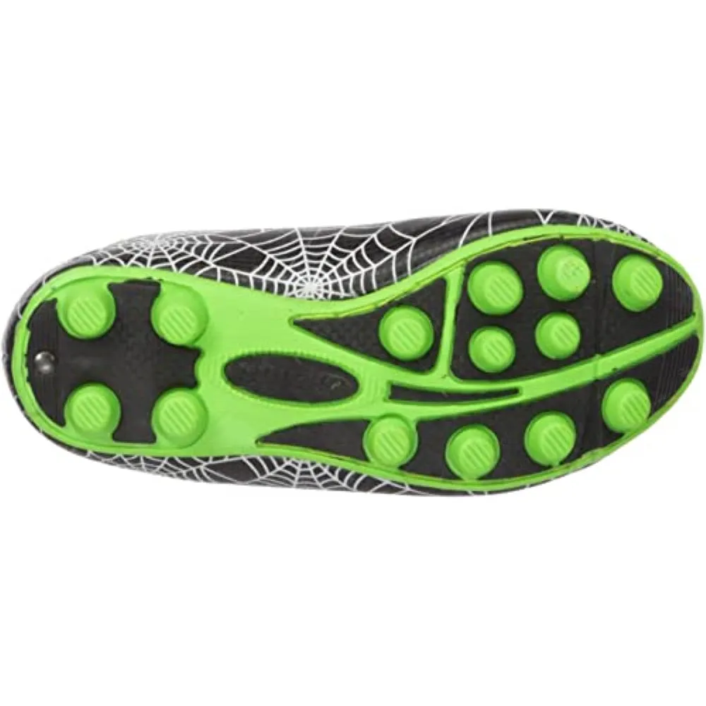 Spiderweb Firm Ground Soccer Cleats - Black/White/Green