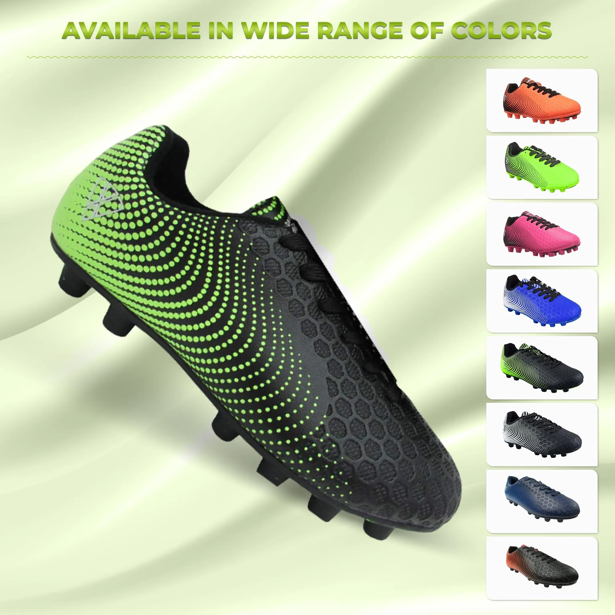 Stealth Firm Ground Soccer Shoes -Black/Green