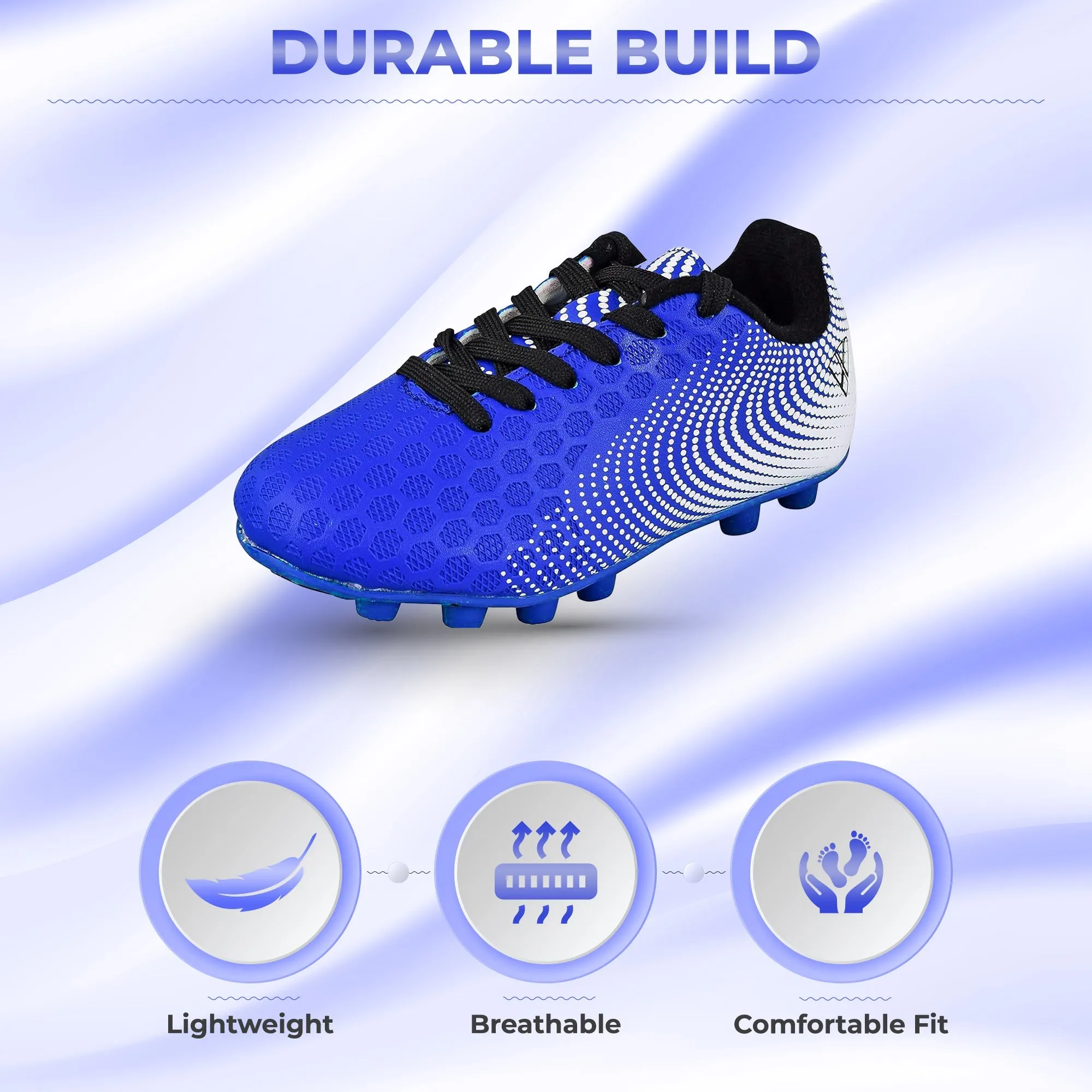 Stealth Firm Ground Soccer Shoes -Blue/White