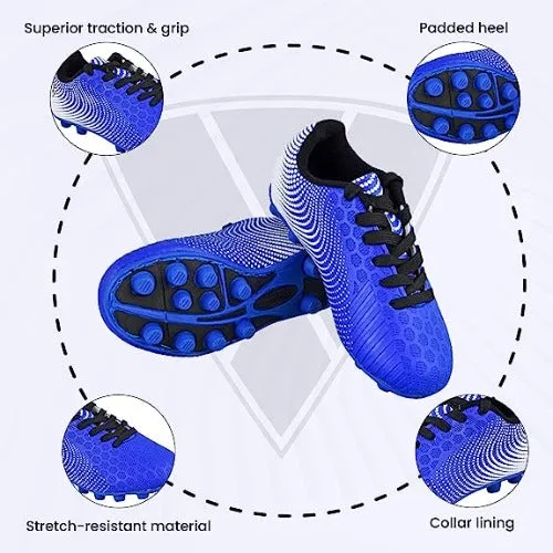 Stealth Firm Ground Soccer Shoes -Blue/White
