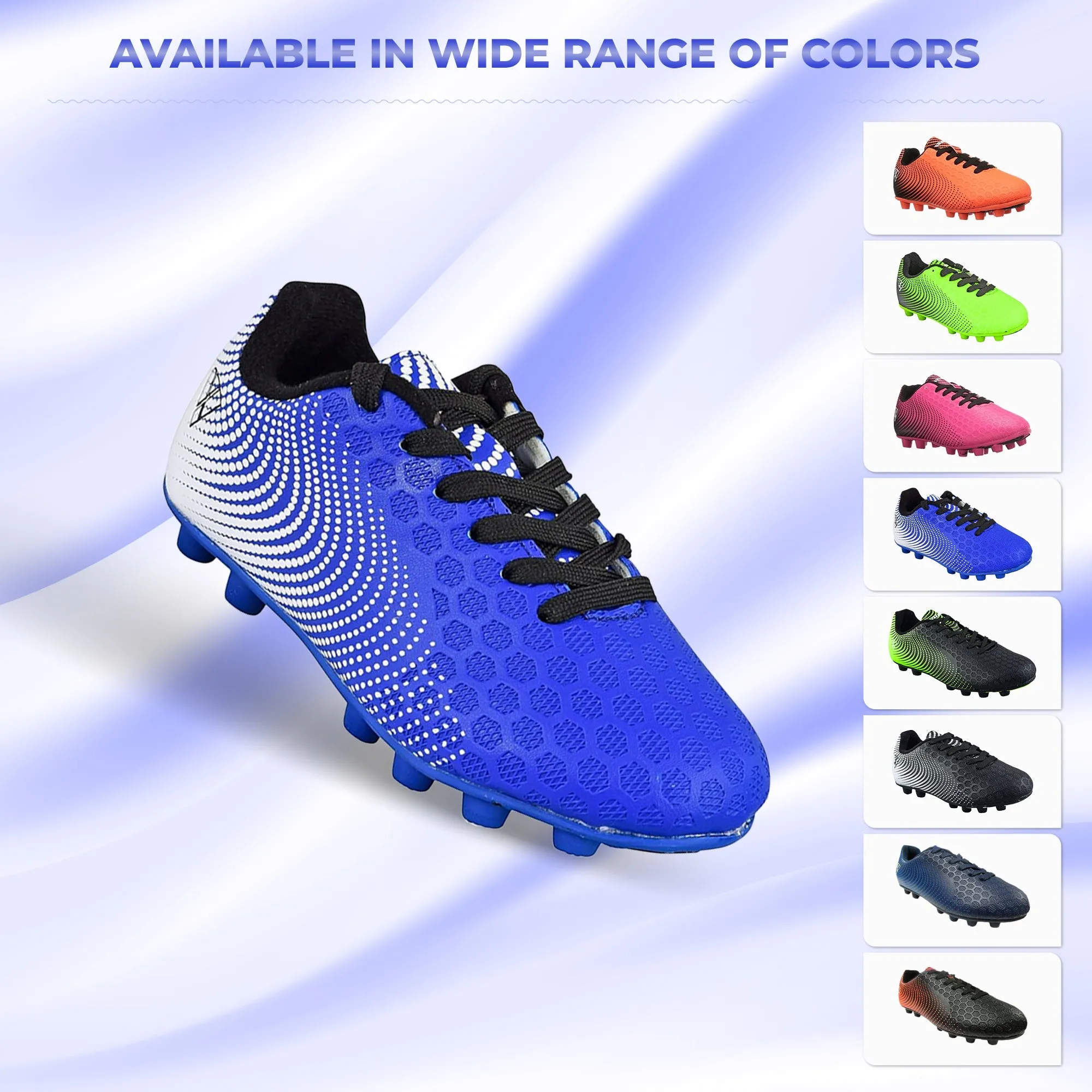 Stealth Firm Ground Soccer Shoes -Blue/White