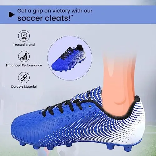 Stealth Firm Ground Soccer Shoes -Blue/White