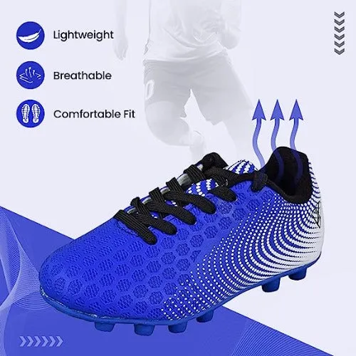 Stealth Firm Ground Soccer Shoes -Blue/White