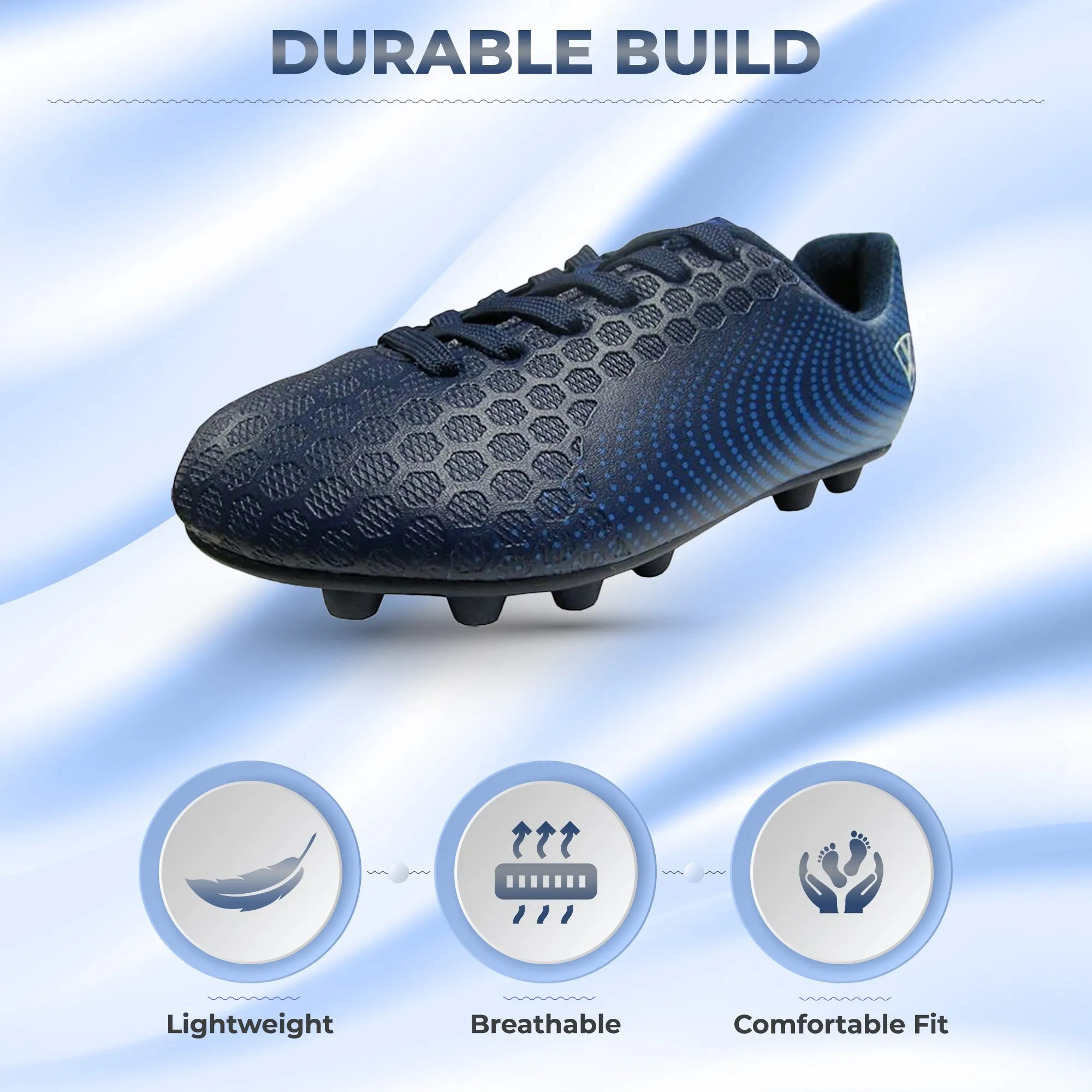 Stealth Firm Ground Soccer Shoes -Navy