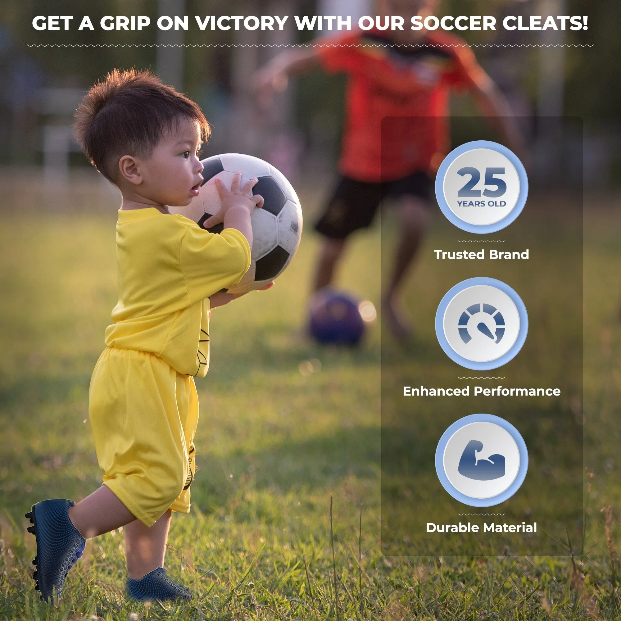 Stealth Firm Ground Soccer Shoes -Navy
