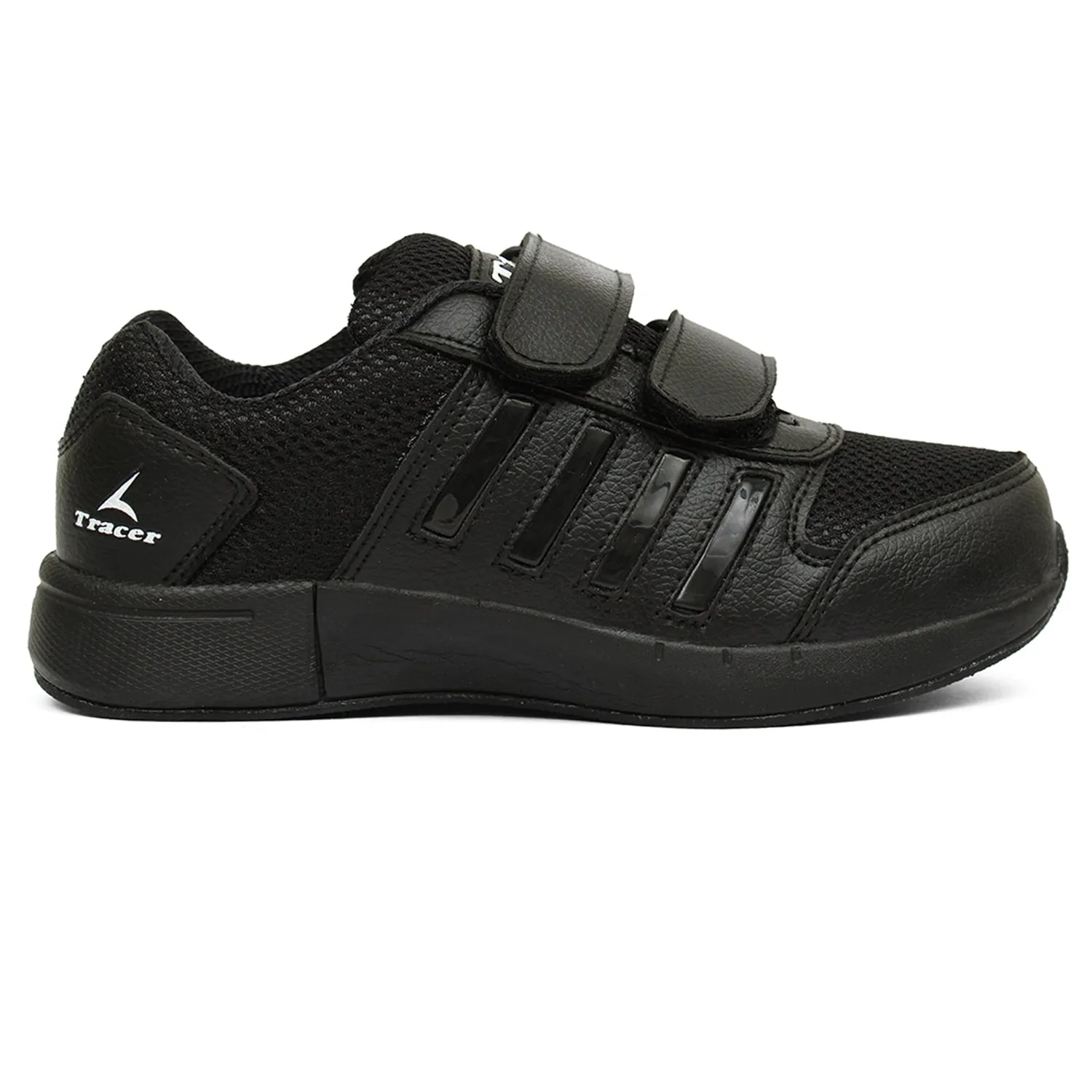 Tracer Tr-11 Unisex Lightweight School Shoes with Velcro Closure (1-5) - Black