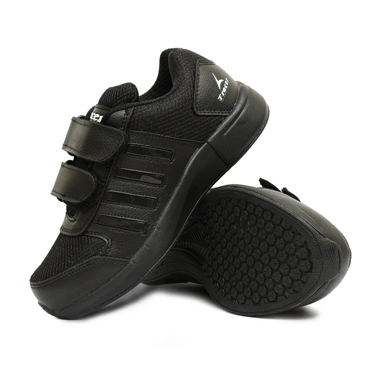 Tracer Tr-11 Unisex Lightweight School Shoes with Velcro Closure (1-5) - Black