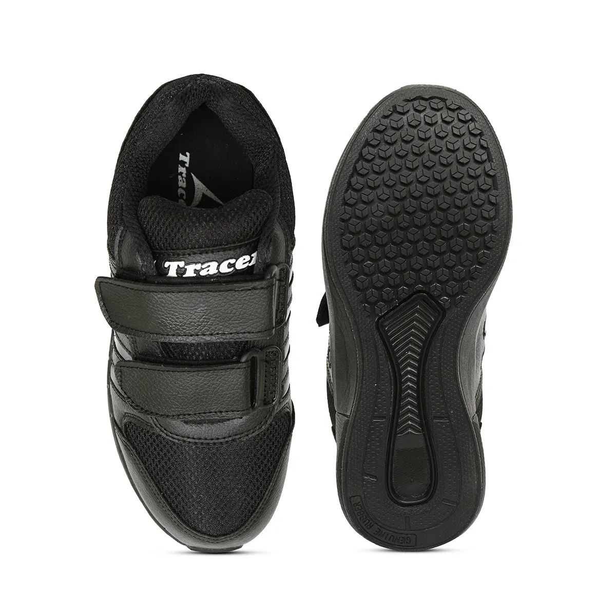 Tracer Tr-11 Unisex Lightweight School Shoes with Velcro Closure (8-13) - Black