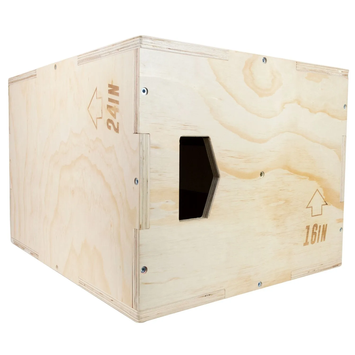 Ultra Fitness Gear 3 in 1 Wood Plyo Box for Jump, Crossfit, Plyometrics. Sizes: 30/24/20, 24/20/16, 20/18/16, or 16/14/12