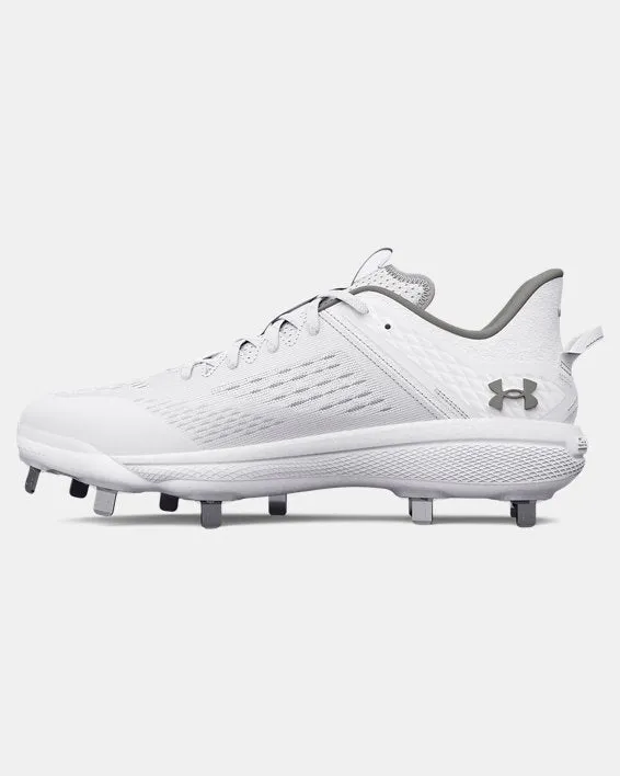 Under Armour Yard Low MT Metal Baseball Cleat - White