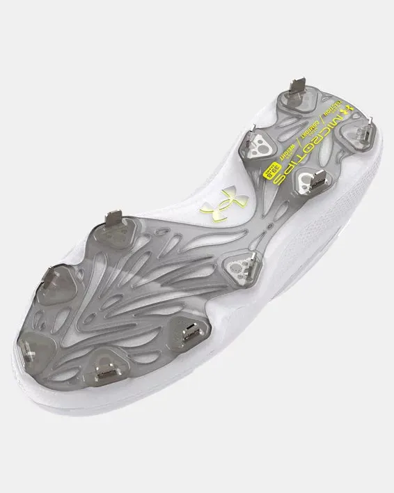 Under Armour Yard Low MT Metal Baseball Cleat - White