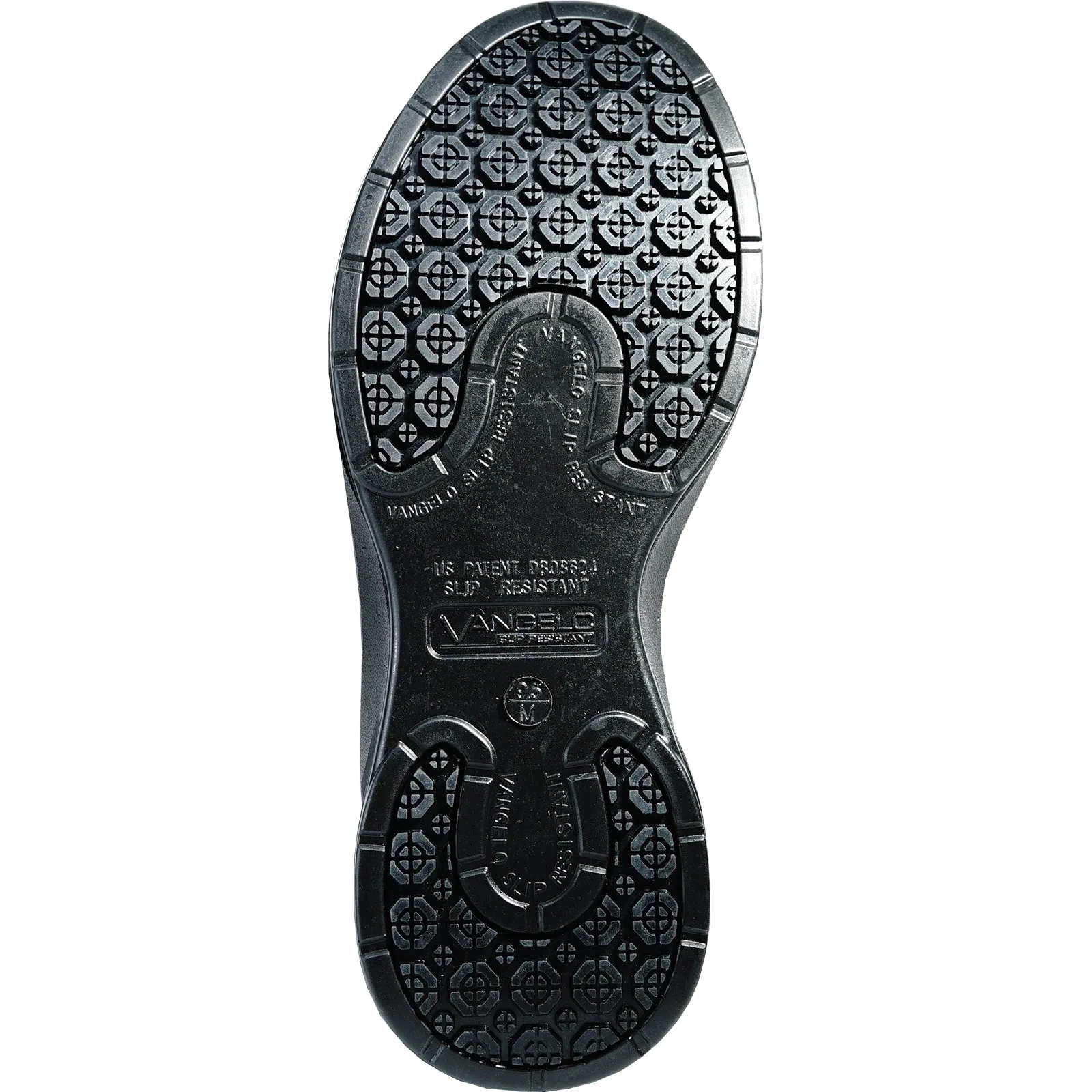 VANGELO Men Slip Resistant Shoe JIMMY-5 Black  - Wide Width Available