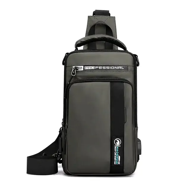 Waterproof Chest Bag with USB Charging Port