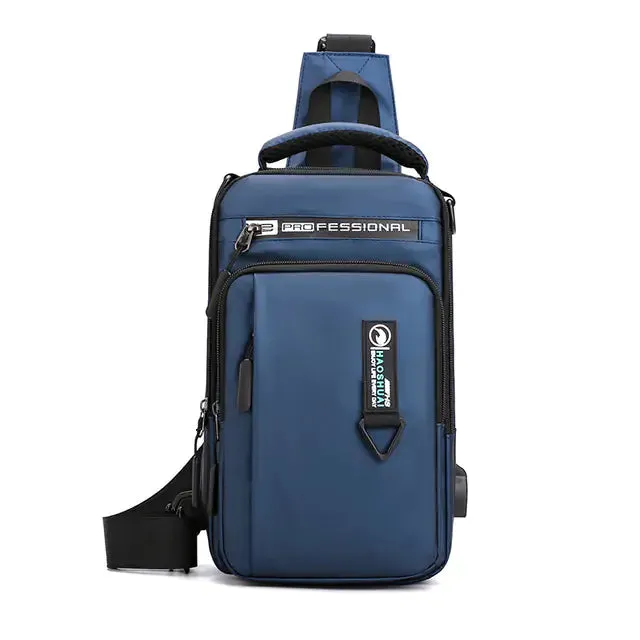 Waterproof Chest Bag with USB Charging Port
