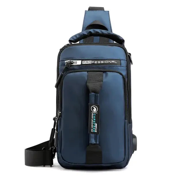 Waterproof Chest Bag with USB Charging Port