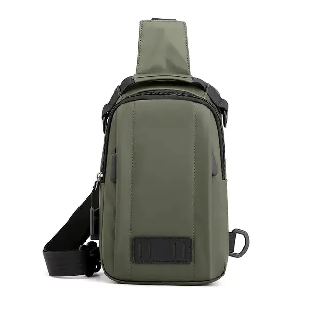 Waterproof Chest Bag with USB Charging Port