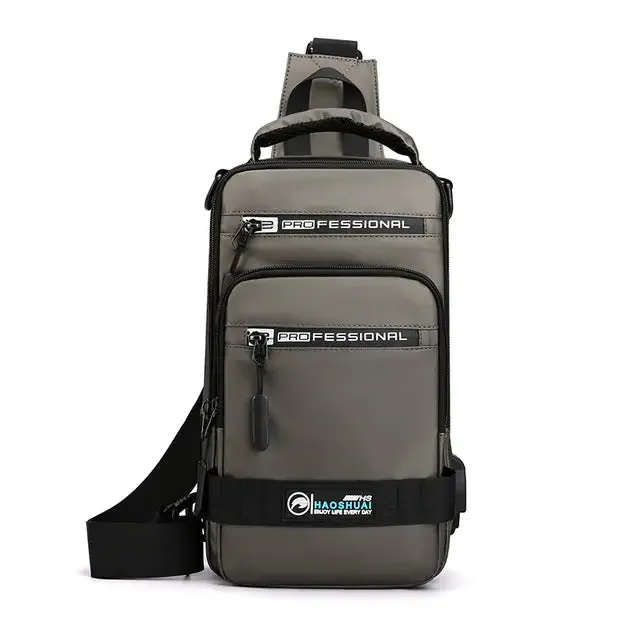 Waterproof Chest Bag with USB Charging Port
