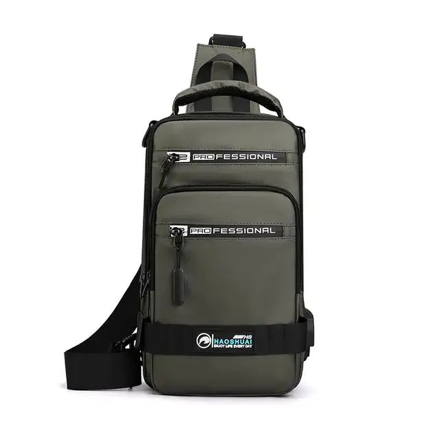 Waterproof Chest Bag with USB Charging Port