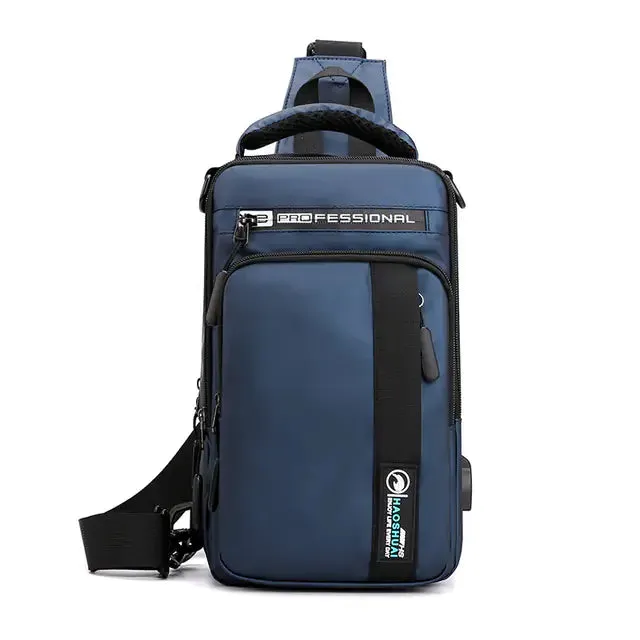 Waterproof Chest Bag with USB Charging Port