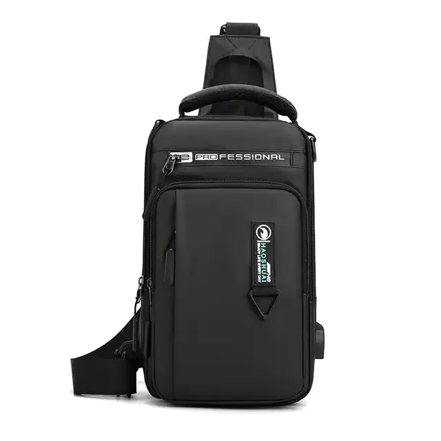 Waterproof Chest Bag with USB Charging Port