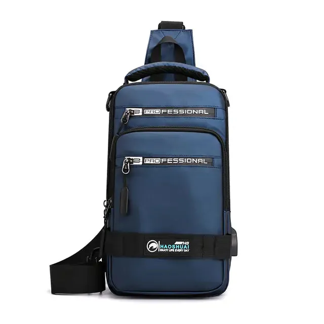 Waterproof Chest Bag with USB Charging Port