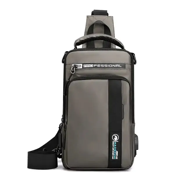 Waterproof Chest Bag with USB Charging Port