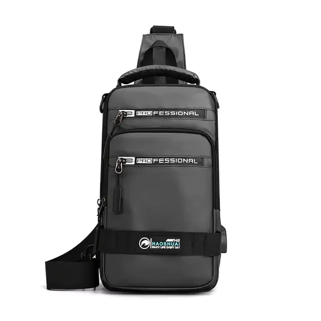 Waterproof Chest Bag with USB Charging Port