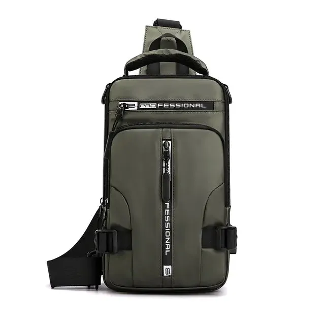 Waterproof Chest Bag with USB Charging Port
