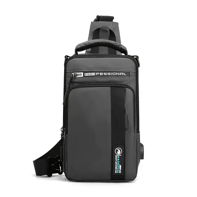 Waterproof Chest Bag with USB Charging Port