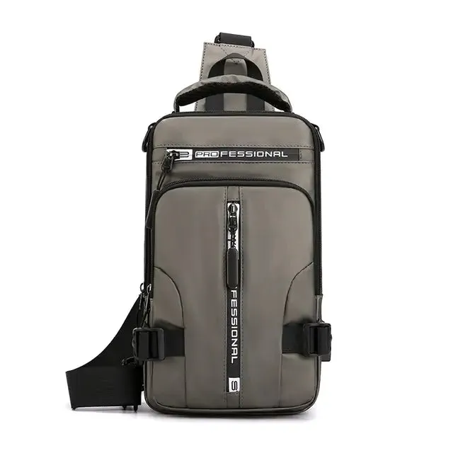 Waterproof Chest Bag with USB Charging Port