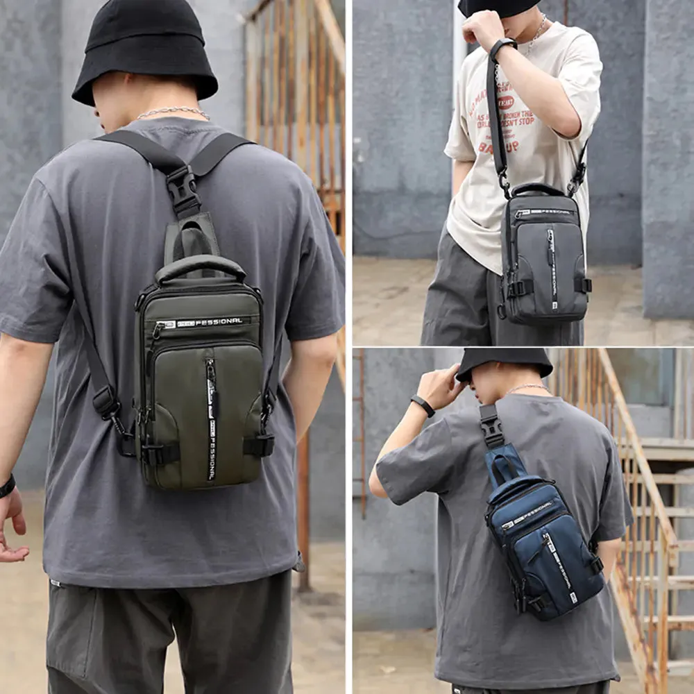 Waterproof Chest Bag with USB Charging Port