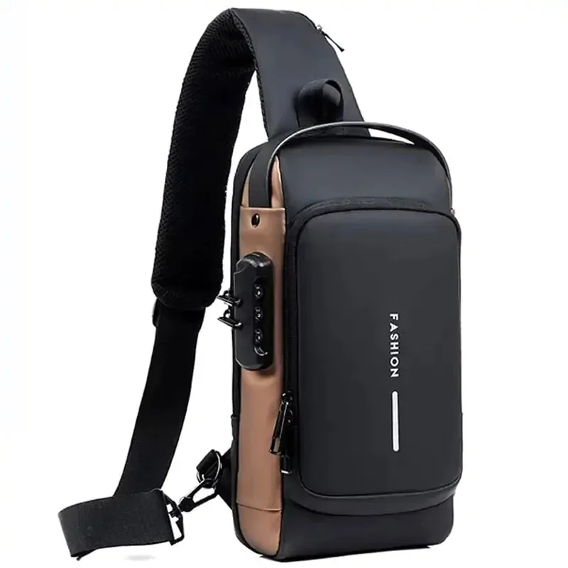 Waterproof Crossbody Bag with USB Charging Port & Built-In Anti-theft