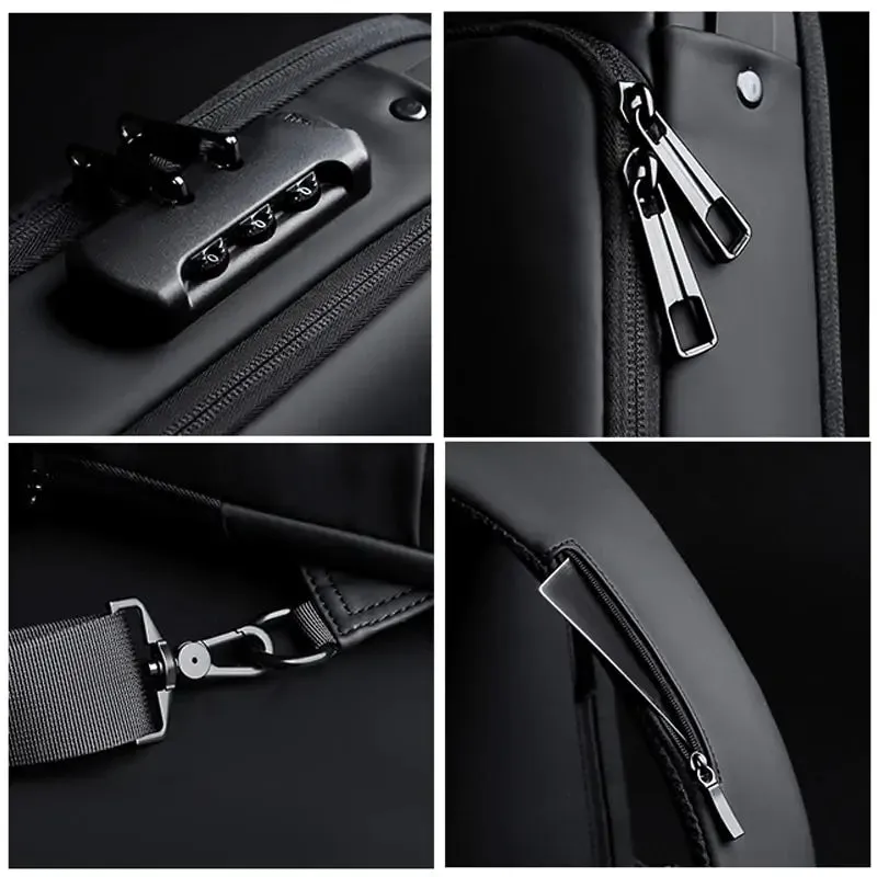 Waterproof Crossbody Bag with USB Charging Port & Built-In Anti-theft