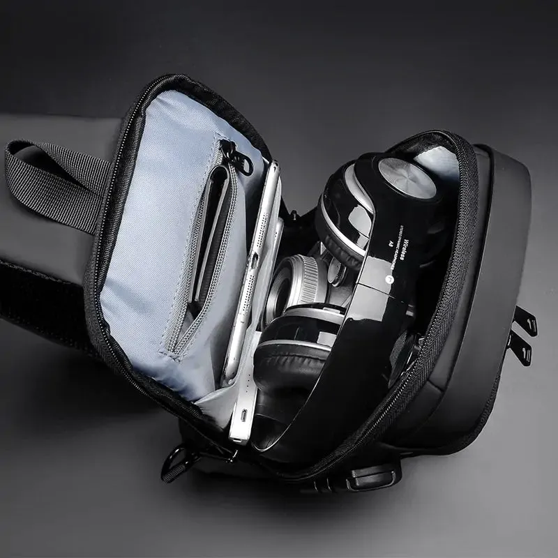 Waterproof Crossbody Bag with USB Charging Port & Built-In Anti-theft