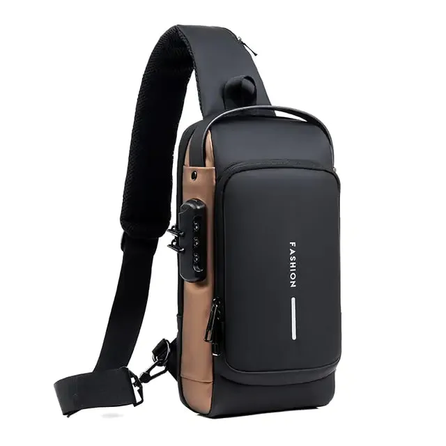Waterproof Crossbody Bag with USB Charging Port & Built-In Anti-theft