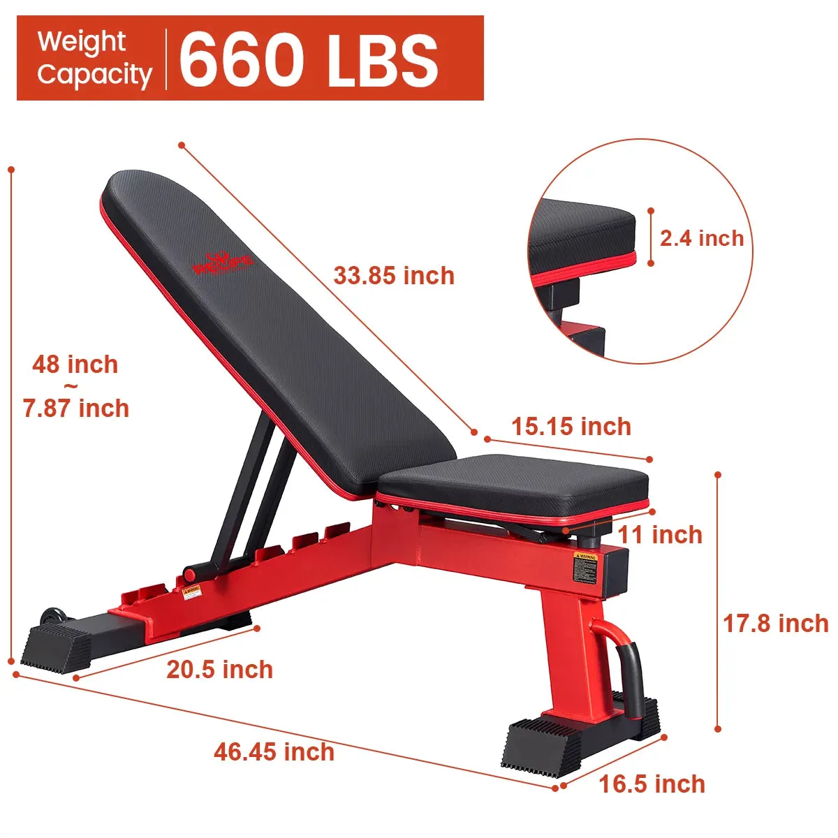 WB603 Commercial Weight Bench