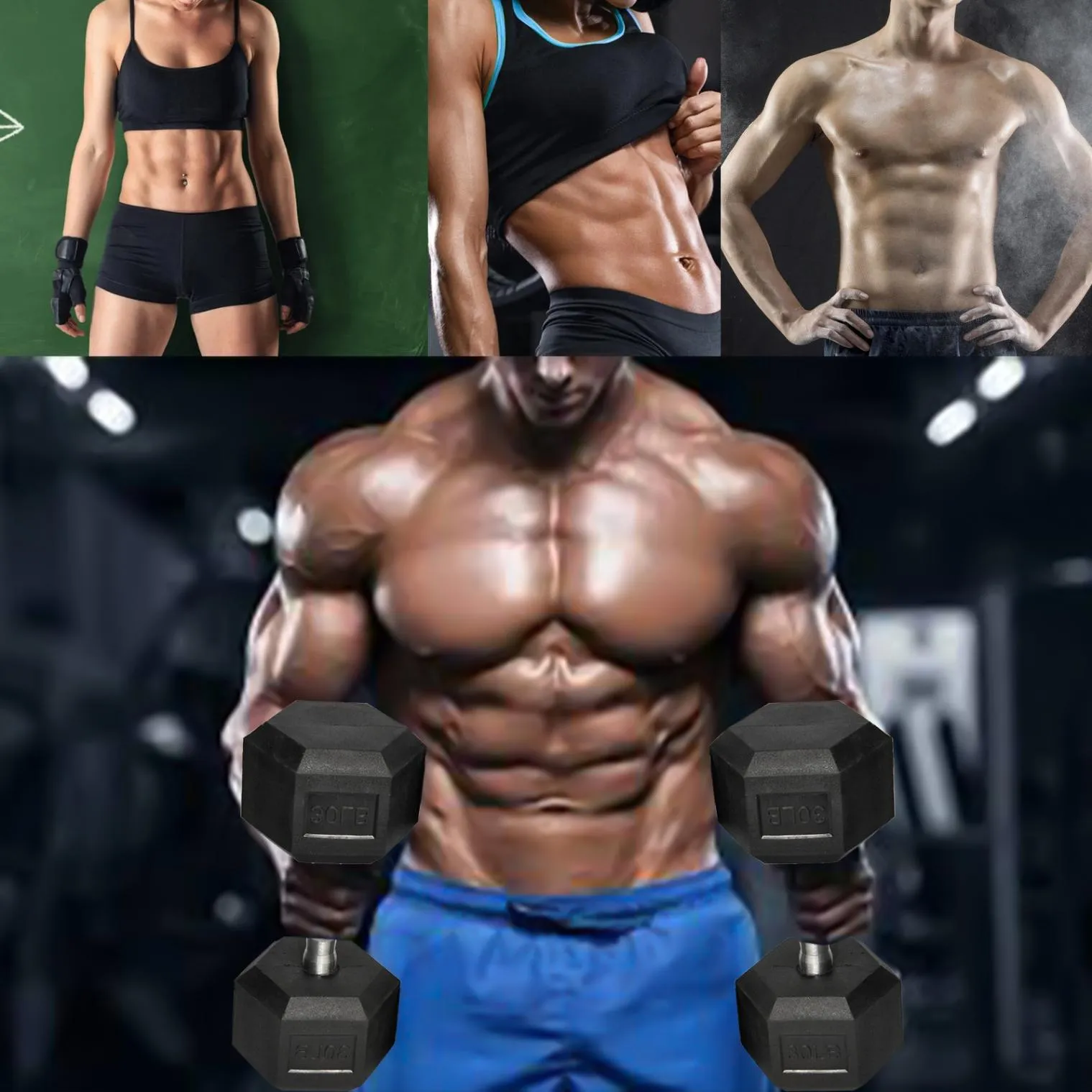 Weights Dumbbells Set for Home Gym w/ Non-Slip Metal Hand