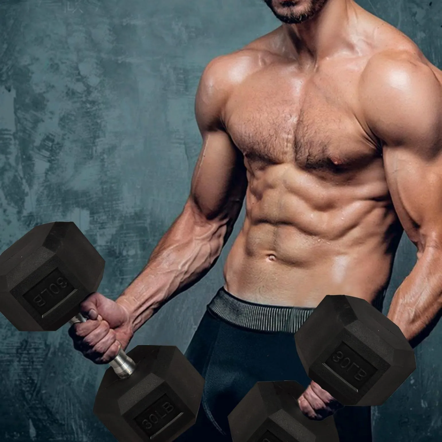 Weights Dumbbells Set for Home Gym w/ Non-Slip Metal Hand